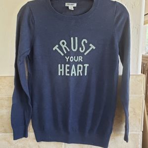 Blue "Heart" Sweater